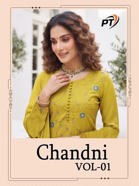 Chandani Vol 1 By Pt Vertical Plan Kurti With Bottom Dupatta